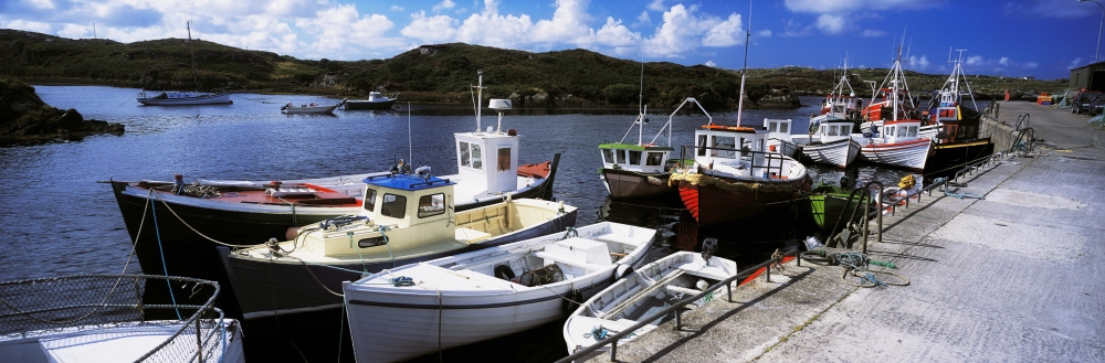 Bunbeg Harbour County Donegal Ireland - Harbour with Boats Poster Print