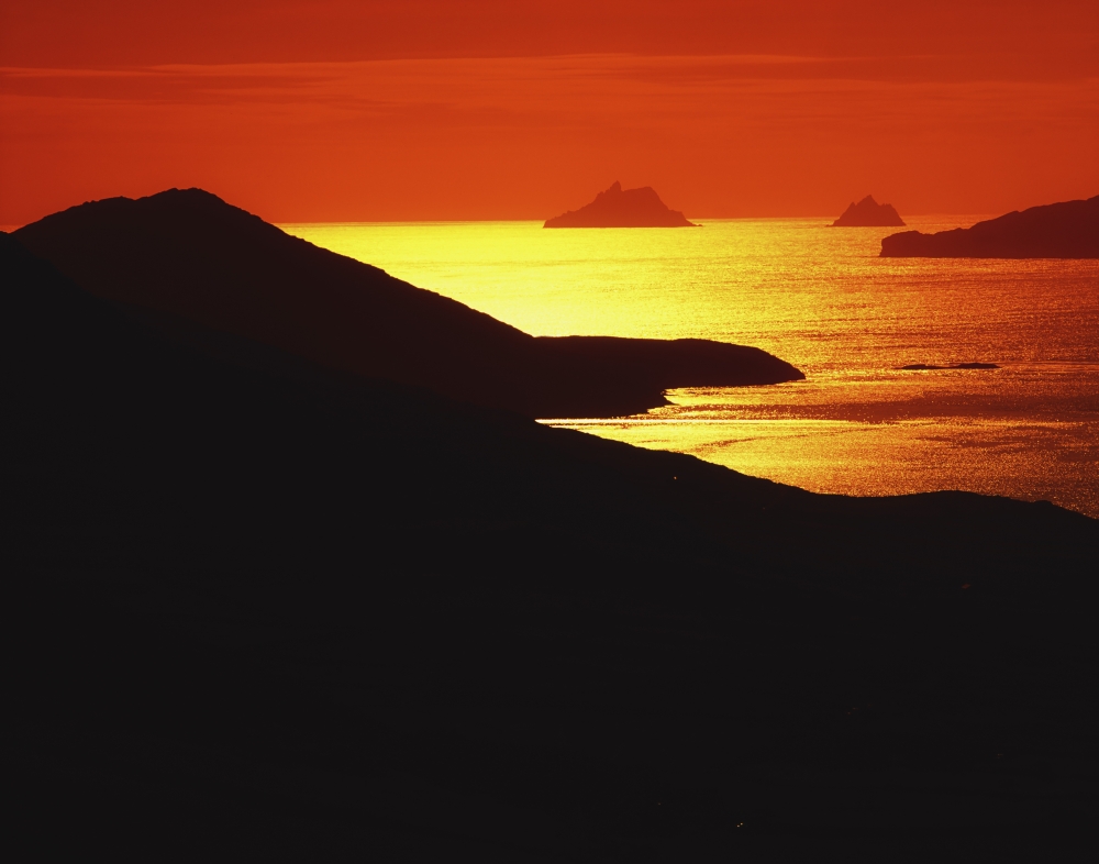 Co Kerry Skellig Rocks from Waterville Ireland Poster Print by The Irish Image Collection, 17 x 13