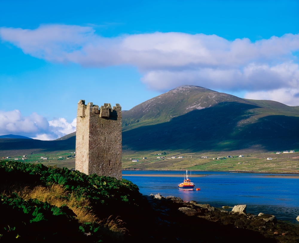 Carrickkildavnet Castle Achill Island Co Mayo Ireland Poster Print - Large