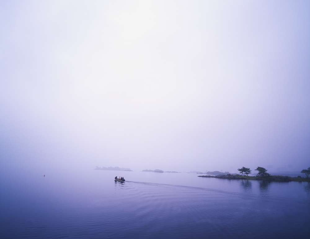 Lough Corrib Connemara Co Galway Ireland - Boat Out On The Lake Poster Print by The Irish Image Collection - 17 x 13