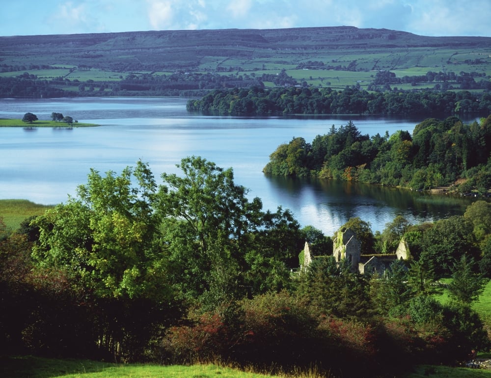 Ballindoon Abbey Lough Arrow County Sligo Ireland - Lakefront Historic Abbey Poster Print by The Irish Image Collection - 17 x 13