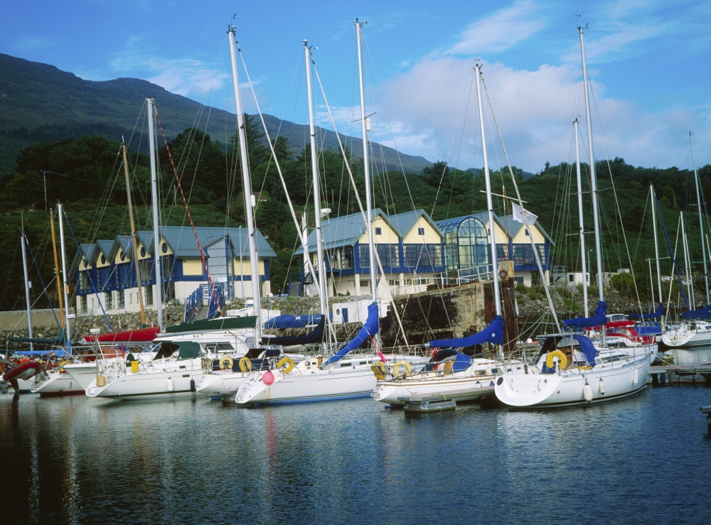 Carlingford Marina Carlingford County Louth Ireland Poster Print by The Irish Image Collection - 17 x 13