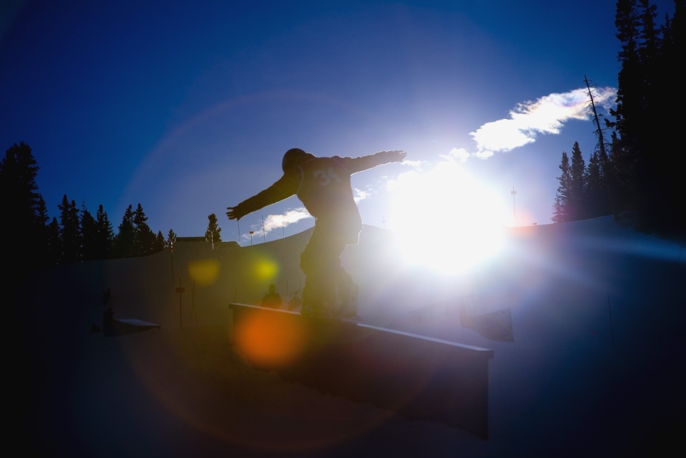 Snowboarder Poster Print by Tes Lalonde - 18 x 12