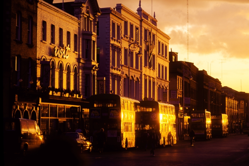 Dublin Co Dublin Ireland - Buildings & Parked Vehicles Poster Print