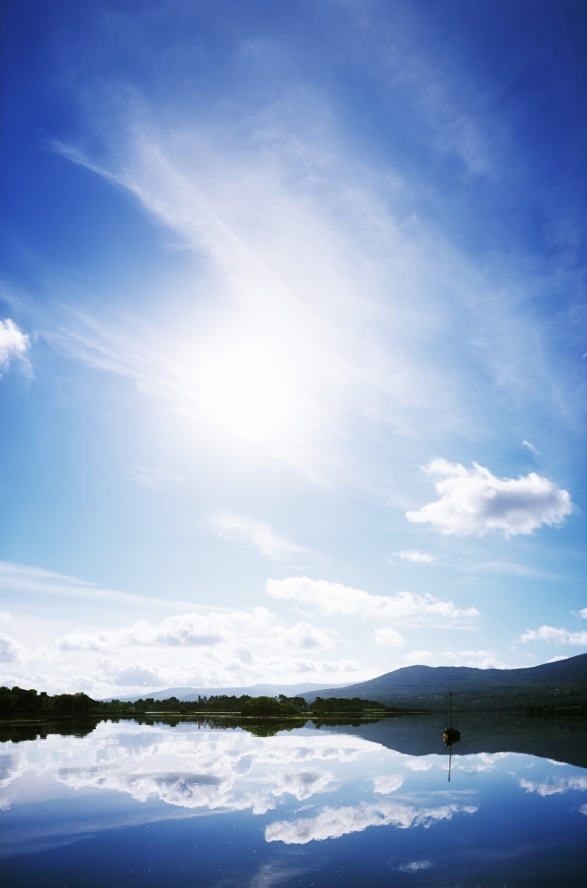 DPI1807611 Kenmare Bay Dunkerron Islands Co Kerry Ireland - Reflections On The Water Poster Print by The Irish Image Collection, 12 x 18