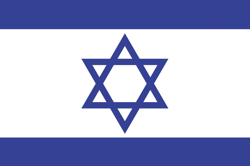 Israeli Flag Poster Print by Colette Scharf - 17 x 11