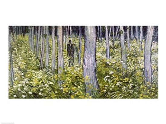 BALSSI343489 Undergrowth with Two Figures 1890 Poster Print by Vincent Van Gogh - 24 x 18 in.