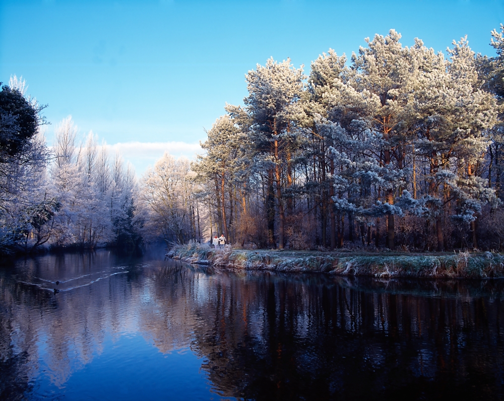 DPI1815911 Lagan Meadows During Winter Belfast Co Antrim Ireland Poster Print by The Irish Image Collection, 17 x 13