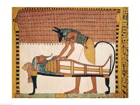 Picture of Posterazzi BALXIR141757 Anubis Attends Sennedjems Mummy Poster Print - 24 x 18 in.
