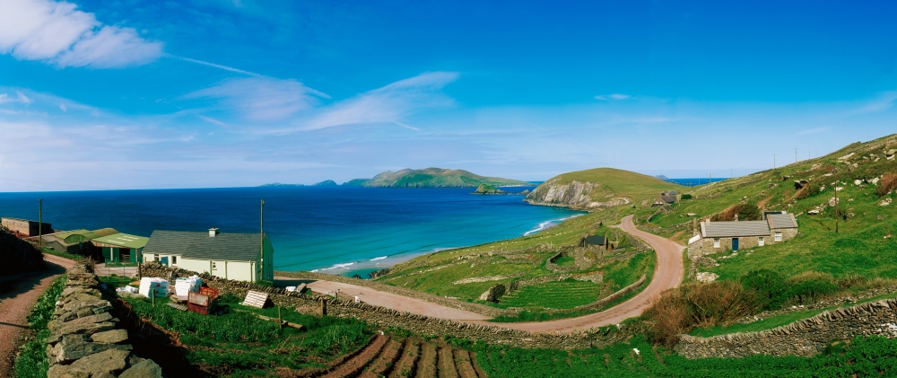 DPI1813432 Slea Head & Blasket Islands Dingle Peninsula Co Kerry Ireland Poster Print by The Irish Image Collection, 30 x 12