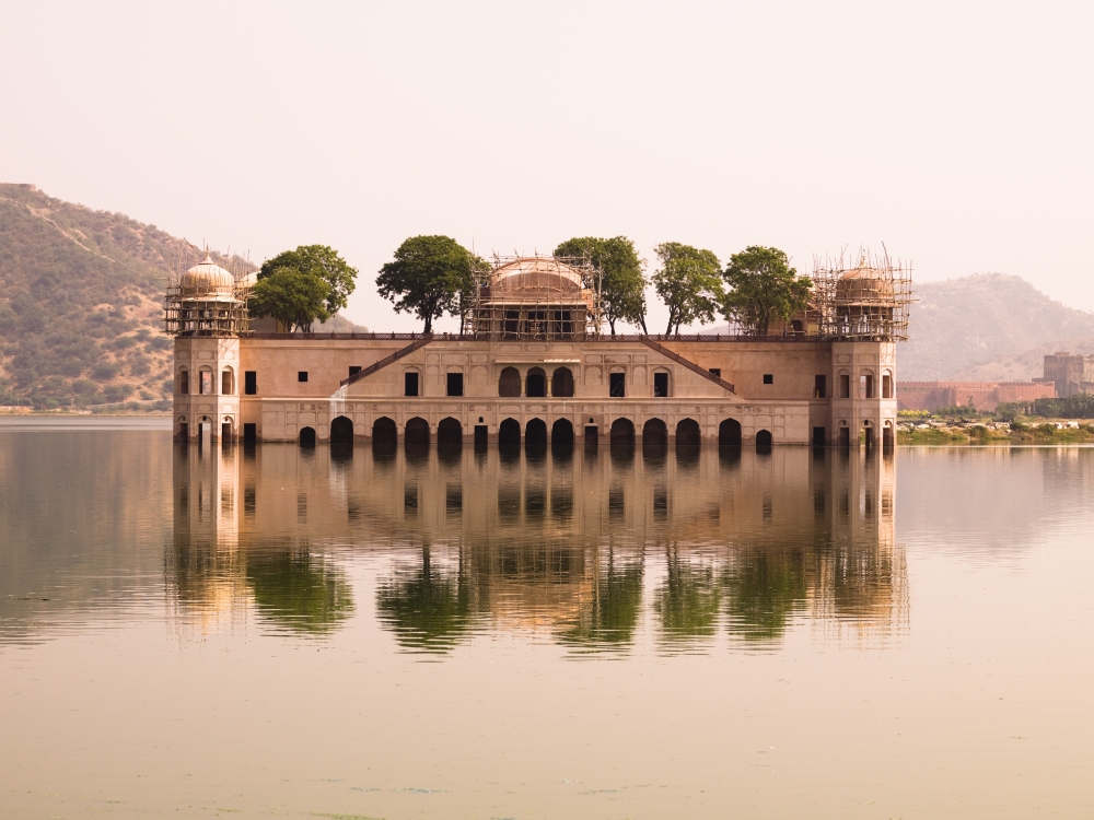 Waterfront Building Jaipur India Poster Print by Keith Levit, 18 x 13