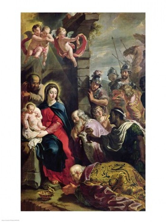 Picture of Posterazzi BALXIR154056LARGE Adoration of The Magi Poster Print by Philippe De Champaigne - 24 x 36 in. - Large