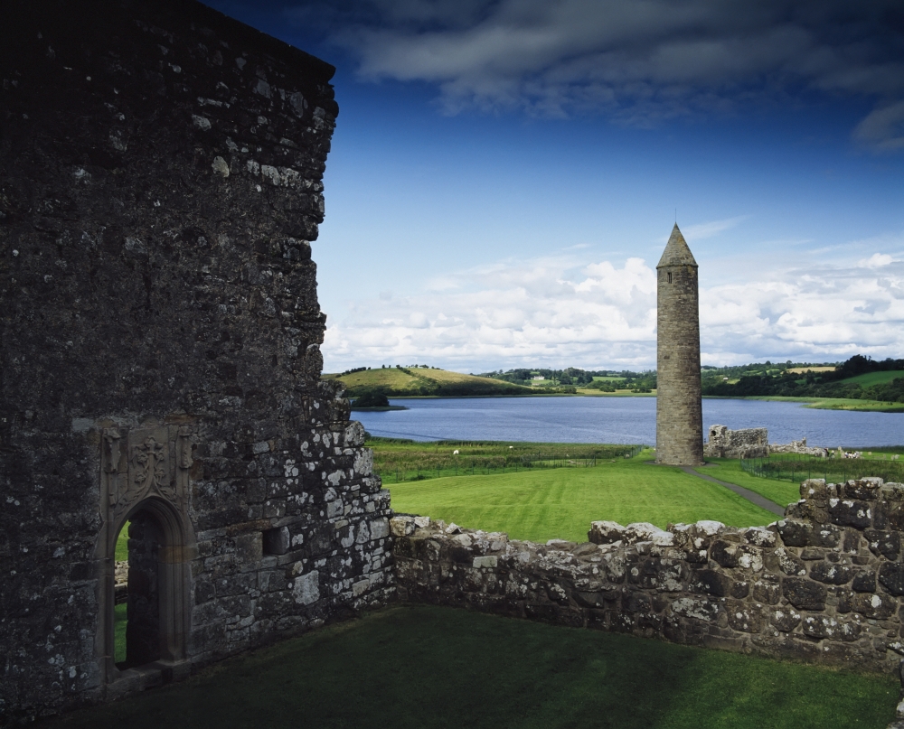 Devenish Monastic Site Lough Erne Co Fermanagh Ireland - Medieval Monastic Site Poster Print by The Irish Image Collection, 32 x 26 - Large