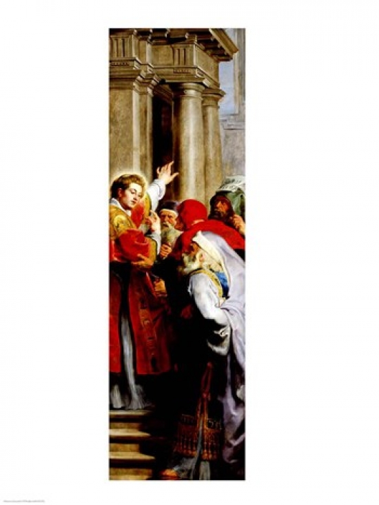 St. Stephen Preaching Poster Print by Peter Paul Rubens 18 x 24 in.