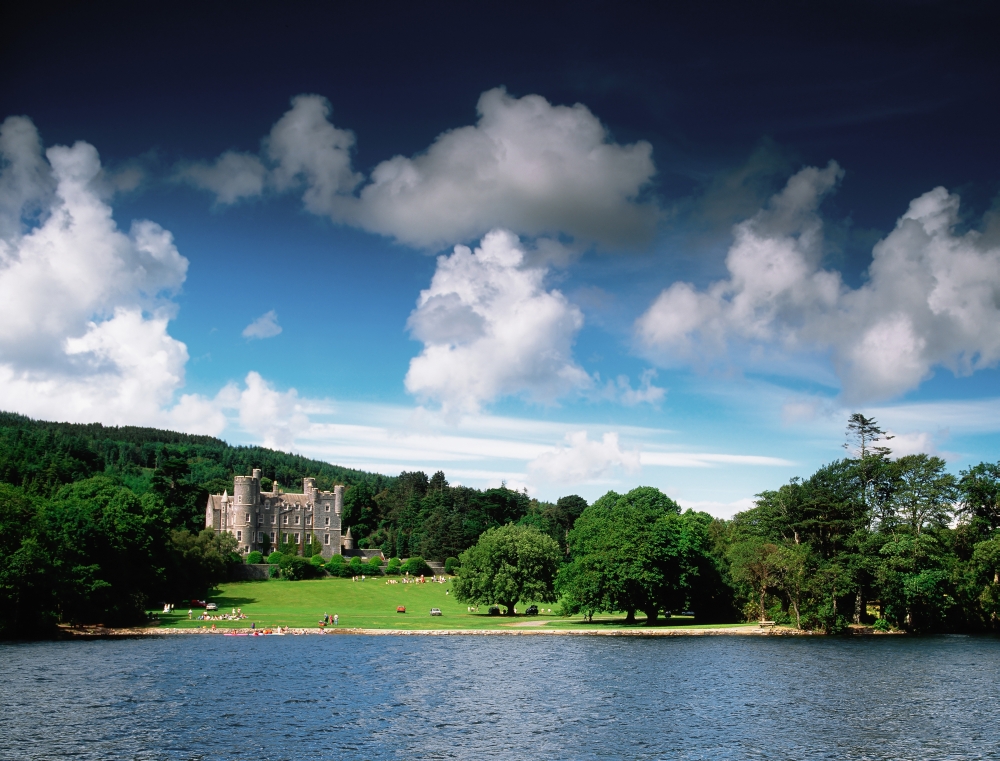 DPI1817479 Castlewellan Castle & Lake Co Down Ireland - 19th Century Castle Poster Print by The Irish Image Collection, 17 x 13