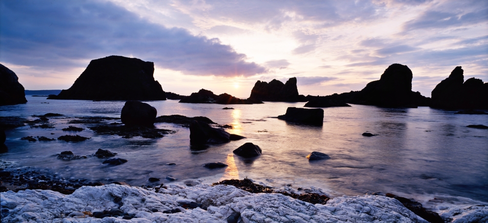 DPI1815906 Co Antrim Whitepark Bay Ballintoy Poster Print by The Irish Image Collection, 32 x 14