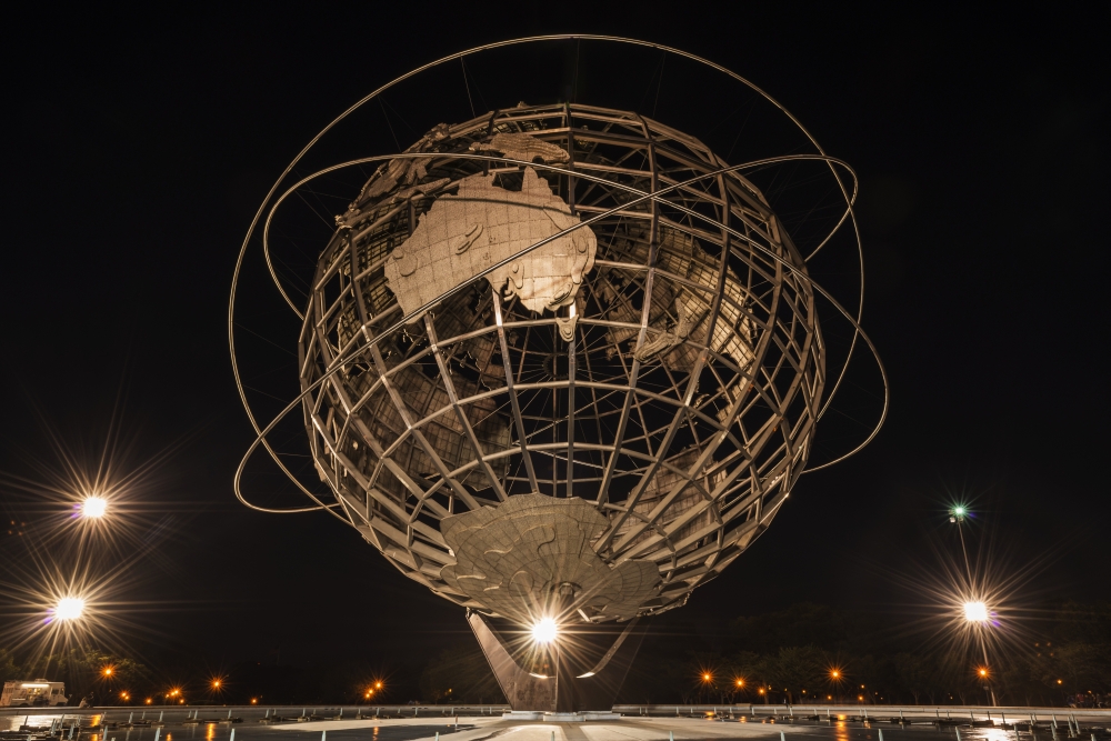 DPI12305193LARGE Spotlights Around The Unisphere At Nighttime Flushing Meadows-Corona Park Poster Print by F. M. Kearney, 38 x 24 - Large