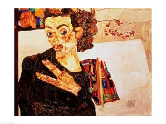 Self Portrait 1911 Poster Print by Egon Schiele 36 x 24 in.