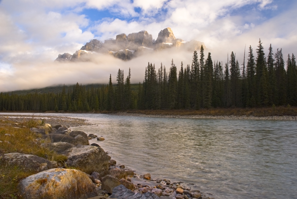Mountain Landscape Banff National Park Alberta Canada Poster Print by Philippe Widling, 17 x 11