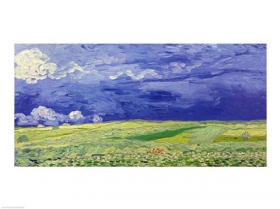 Picture of Posterazzi BALXIR253144 Wheatfields Under Thunderclouds 1890 Poster Print by Vincent Van Gogh - 24 x 18 in.