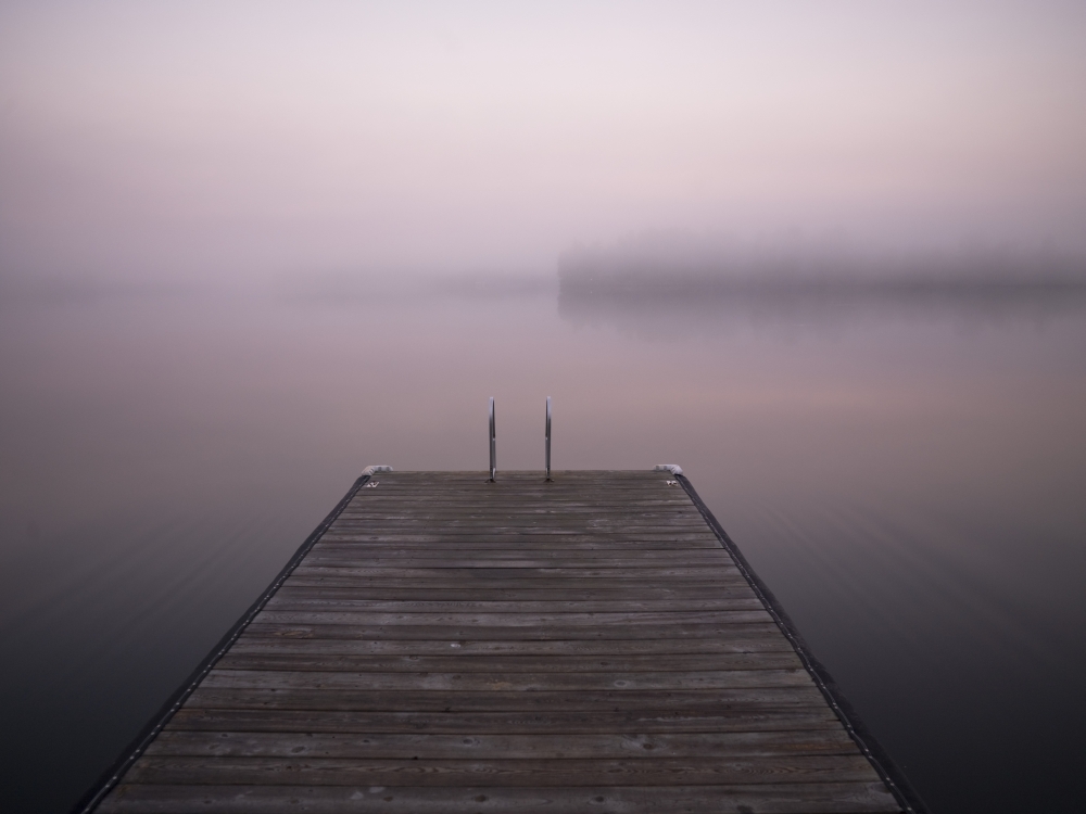 DPI1825388LARGE Lake of The Woods Ontario Canada A Dock On The Water Poster Print by Keith Levit, 36 x 26 - Large
