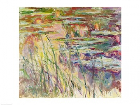 BALXIR290897 Reflections on The Water 1917 Poster Print by Claude Monet - 24 x 18 in.