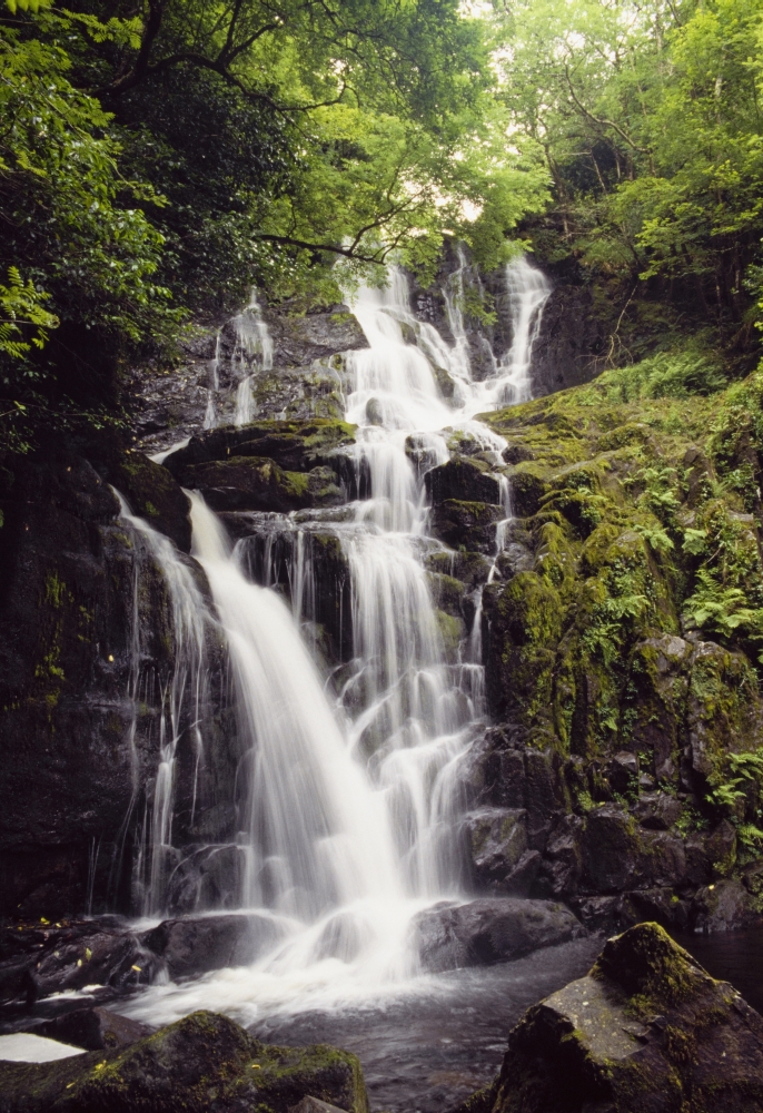 DPI1830181 Torc Waterfall Killarney Co Kerry Ireland - Waterfall in Killarney National Park Poster Print by The Irish Image Collection, 12 x 18