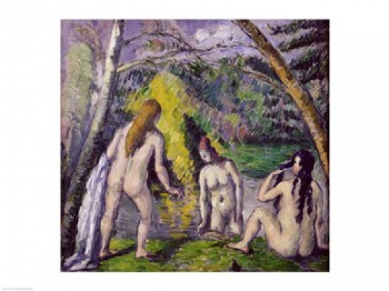Picture of Posterazzi BALXIR29289 The Three Bathers Poster Print by Paul Cezanne - 24 x 18 in.