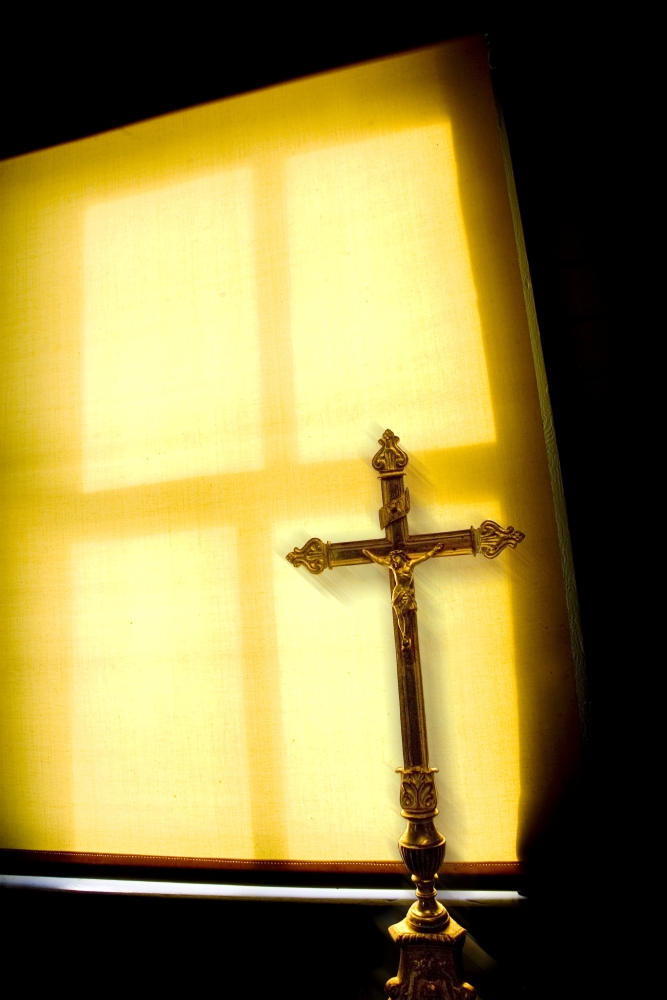 Crucifix Next To A Window Poster Print by Richard Wear, 12 x 18
