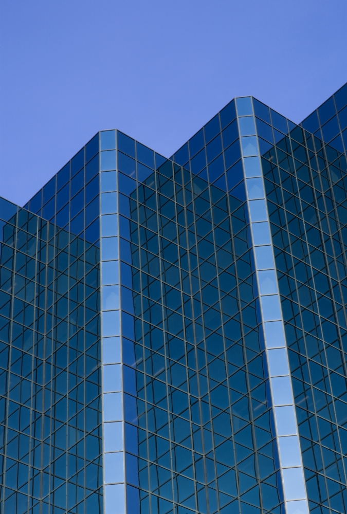 Office Buildings Poster Print by David Chapman - 12 x 18