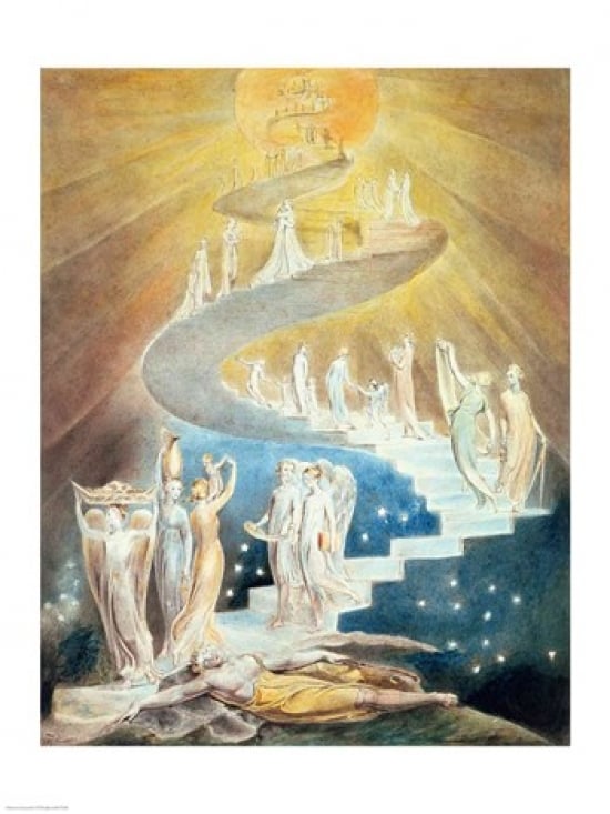 Jacobs Ladder Poster Print by William Blake - 18 x 24 in.