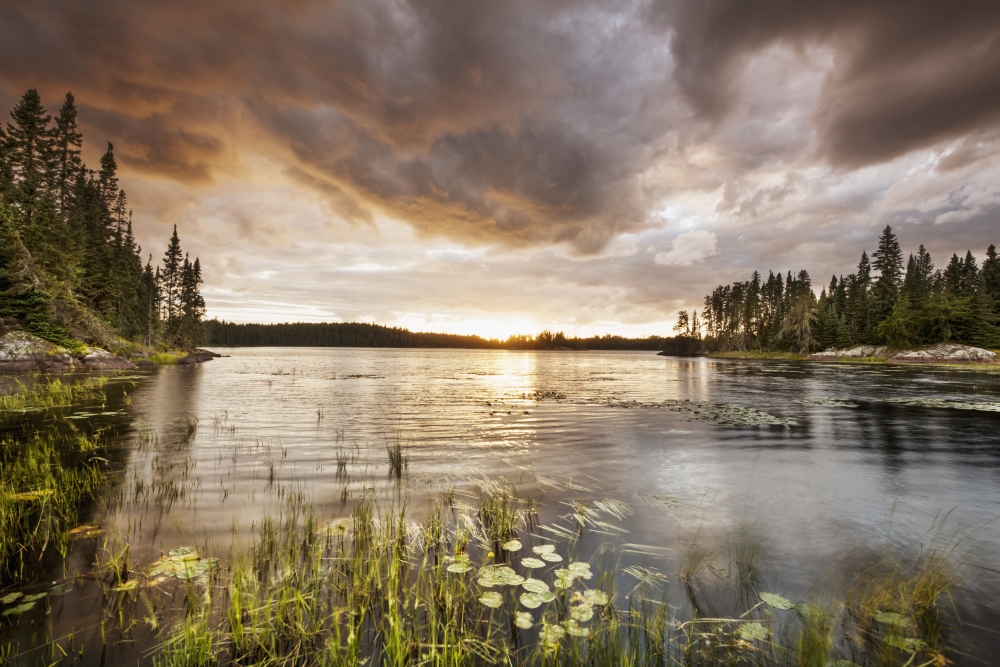 DPI12301389LARGE Sunset Over A Pond - Thunder Bay Ontario Canada Poster Print by Susan Dykstra, 38 x 24 - Large