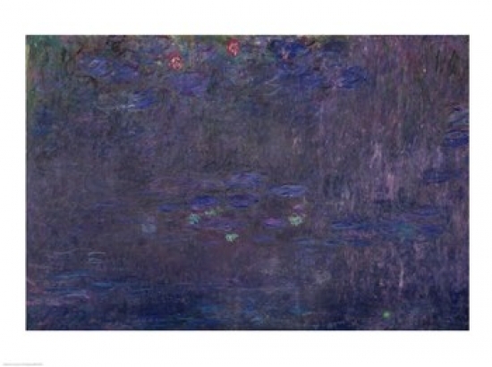 Picture of Posterazzi BALXIR160453LARGE Waterlilies - Reflections of Trees Detail From The Right Hand Side 1915-26 Poster Print by Claude Monet - 36 x 24 in. - Large