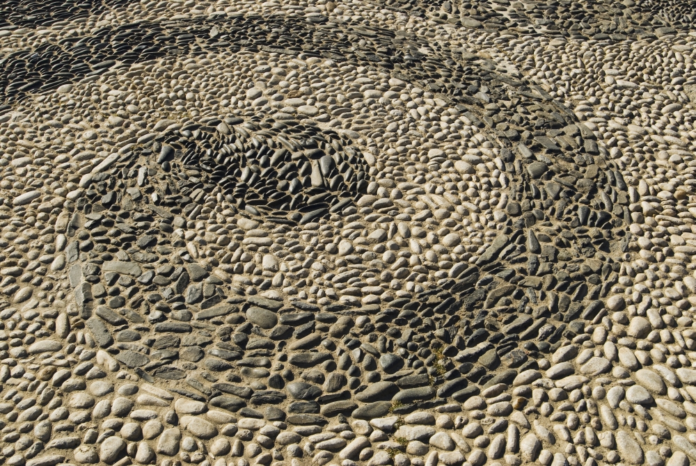 Pattern Made of Stones in Pavement Poster Print by Michael Thornton, 34 x 22 - Large
