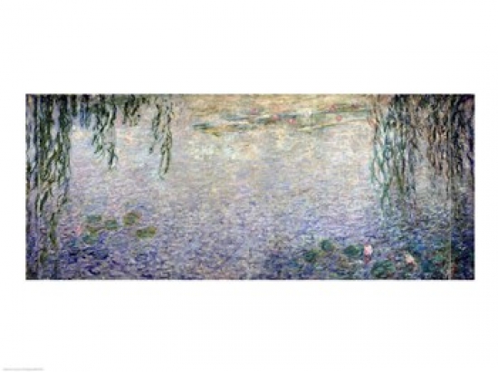 Picture of Posterazzi BALXIR162348 Waterlilies Morning with Weeping Willows Detail of The Central Section 1915-26 Poster Print by Claude Monet - 24 x 18 in.