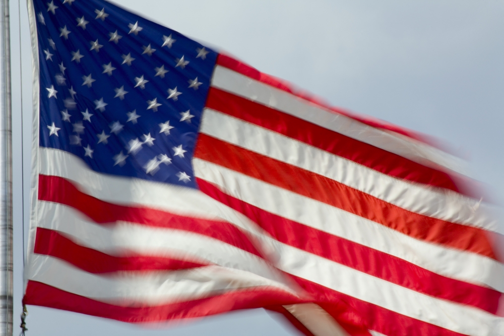 DPI1830356 American Flag Poster Print by Craig Tuttle, 17 x 11