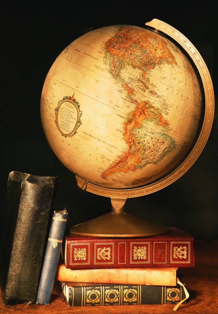 DPI1765579LARGE Globe & Books Poster Print by Don Hammond, 22 x 32 - Large