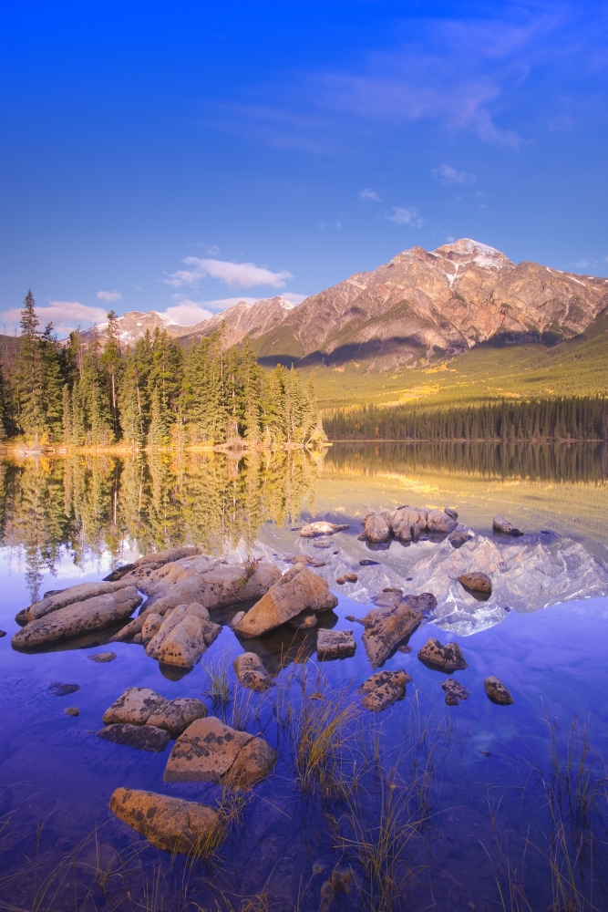 Pyramid Lake Jasper National Park Alberta Canada Poster Print by Carson Ganci - 11 x 17