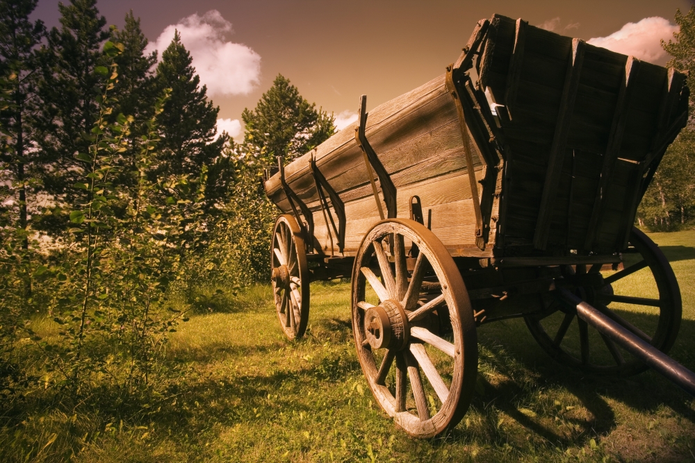Old Wagon Poster Print by Darren Greenwood - 36 x 24 - Large