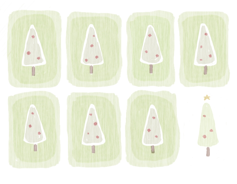 Christmas Tree Illustration Poster Print by Daniel Sicolo, 34 x 26 - Large