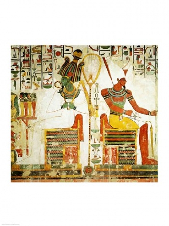 Picture of Posterazzi BALXIR169594LARGE The Gods Osiris & Atum From The Tomb of Nefertari Poster Print - 24 x 36 in. - Large