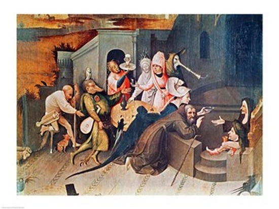 Picture of Posterazzi BALXIR170213 Triptych of The Temptation of St. Anthony Detail of The Central Panel Poster Print by Hieronymus Bosch - 24 x 18 in.