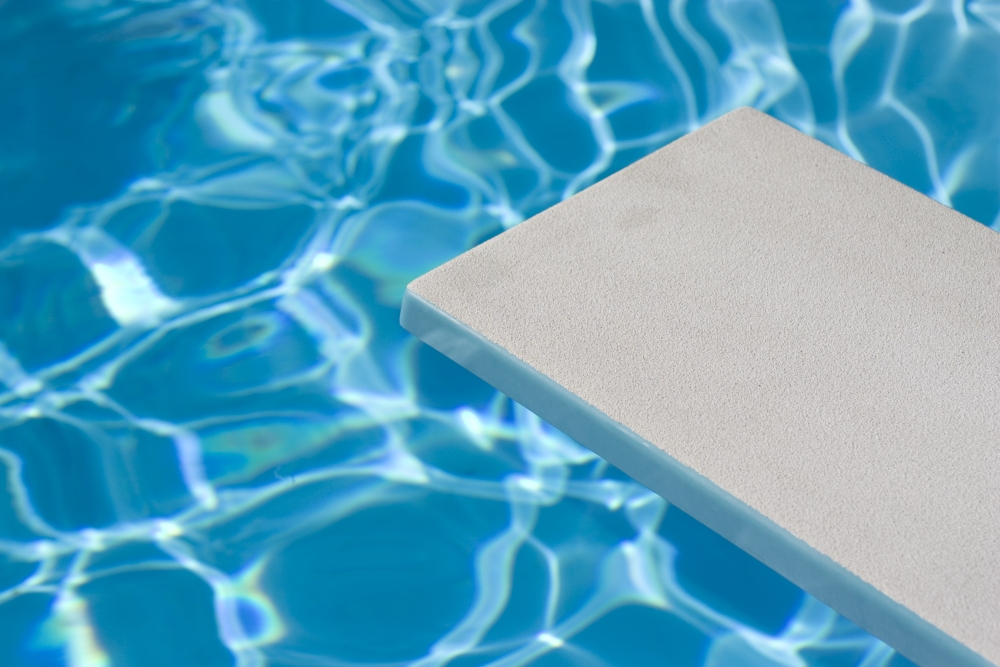 Empty Diving Board & Water Poster Print by Daniel Sicolo