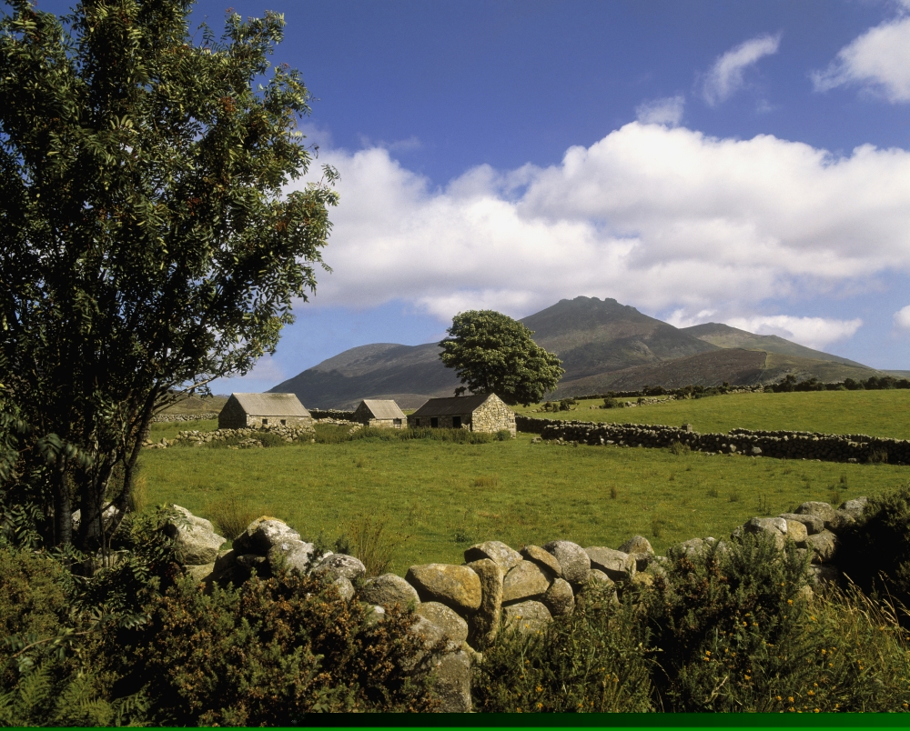 DPI1796938LARGE Cottages On A Farm Near The Mourne Mountains County Down Ireland Poster Print by The Irish Image Collection, 30 x 24 - Large