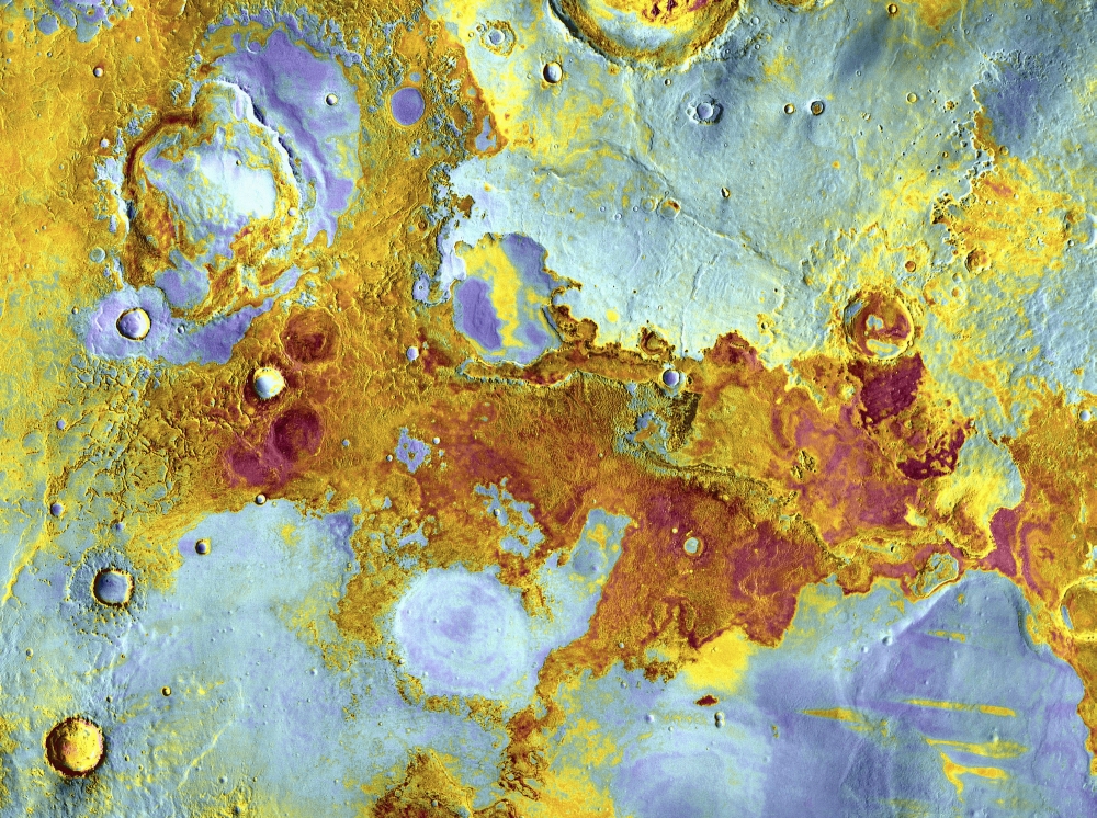 Aerial View of Mars Poster Print by Steve Nagy - 17 x 13