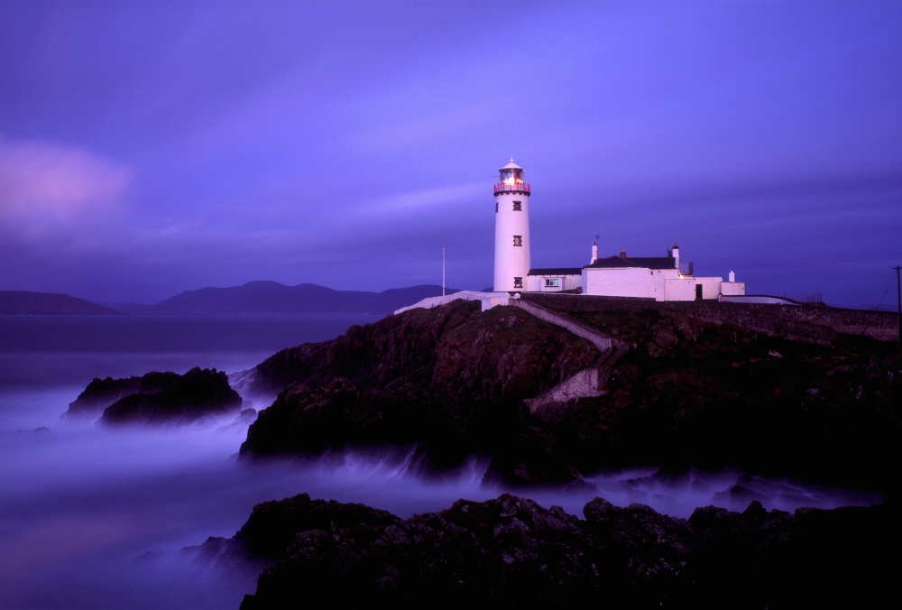 Newcastle Co Down Ireland - Lighthouse On A Cliff Poster Print