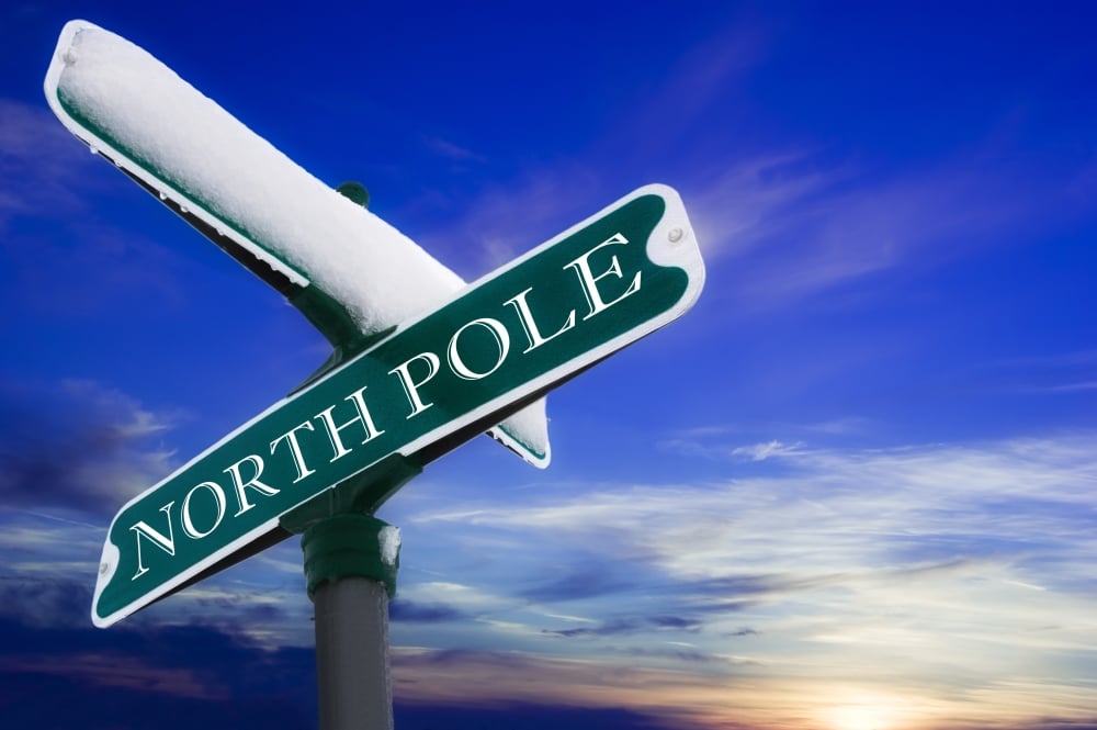 DPI1798590LARGE Signpost To The North Pole Poster Print by Chris & Kate Knorr, 36 x 24 - Large