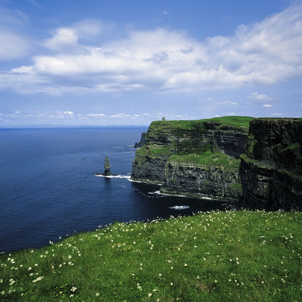 Cliffs of Moher Co Clare Ireland - Cliffs On The Atlantic Ocean Poster Print by The Irish Image Collection - 15 x 15