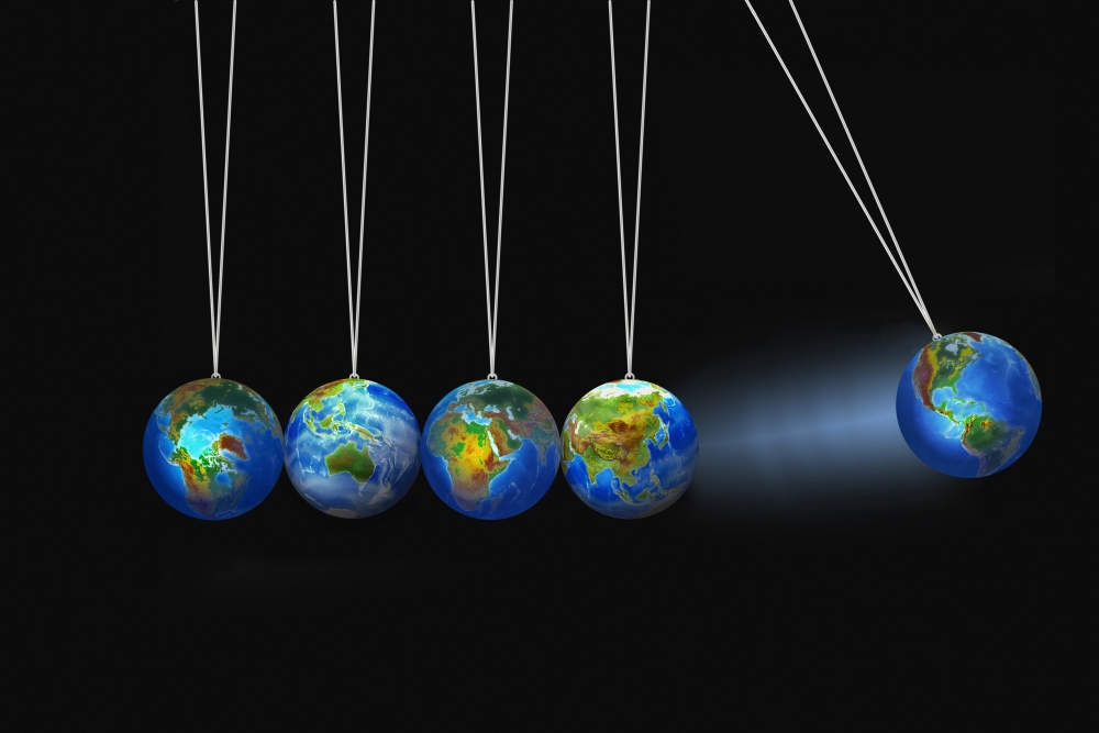 Swinging Globes Poster Print by Don Hammond, 34 x 22 - Large