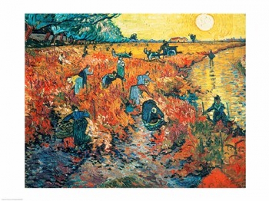 Picture of Posterazzi BALXIR35633 Red Vineyards at Arles 1888 Poster Print by Vincent Van Gogh - 24 x 18 in.